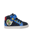 Geox scarpa sneaker alta da bambino Nintendo Supermario Kilwi B46A7B blu-azzurro