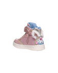 Geox scarpa sneakers alta da bambina con luci Skylin J468WG rosa chiaro-platino