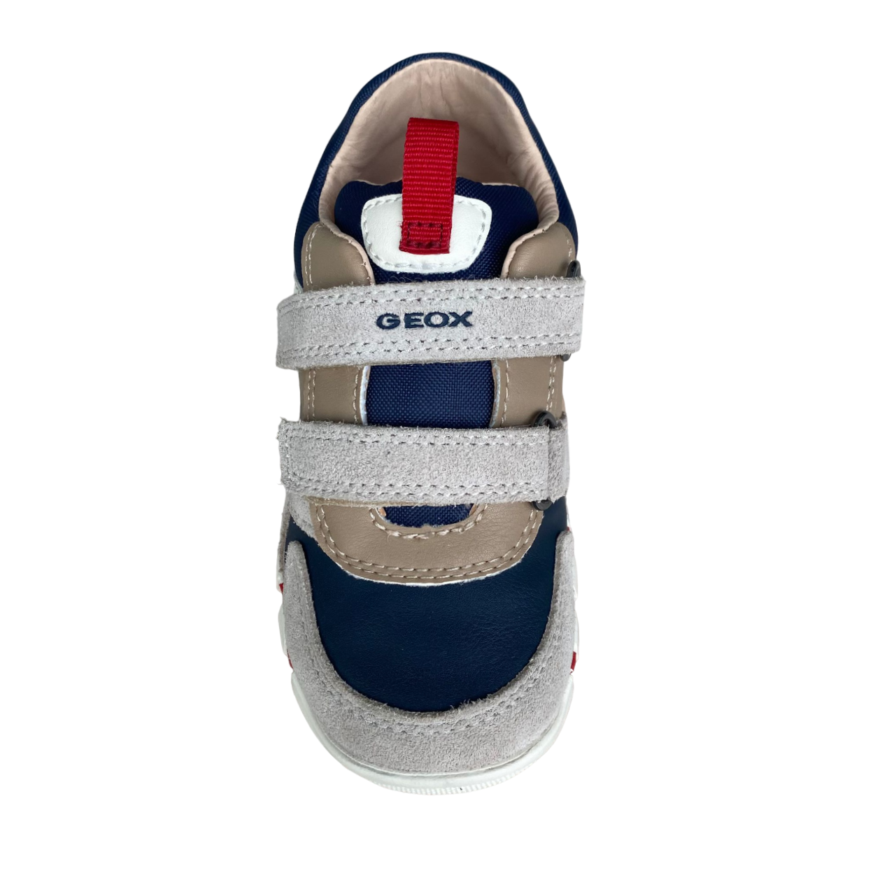 Geox scarpa sneakers da bambino Iupidoo B3555D 022BC C0819 beige-blu