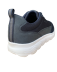 Geox scarpa sneakers da uomo con laccio elastico e camoscio e nylon Spherica U45BYA blu