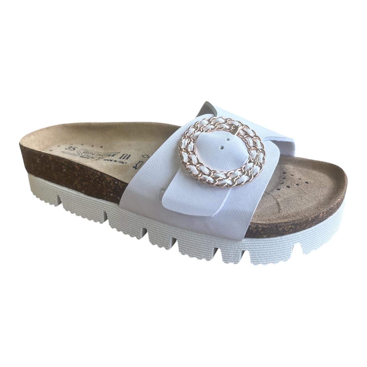 Goldstar Rafting sandalo da donna con fibbia GS6833TP bianco