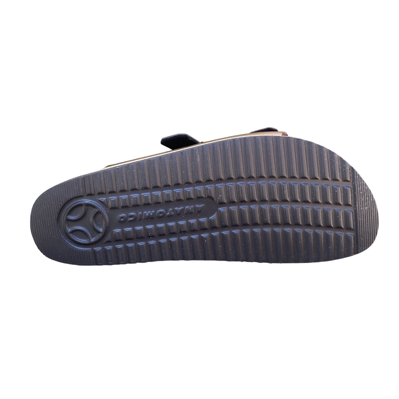 Goldstar ciabatta da donna con sottopiede in pelle a 2 fasce con fibbie GS4800V bronzo