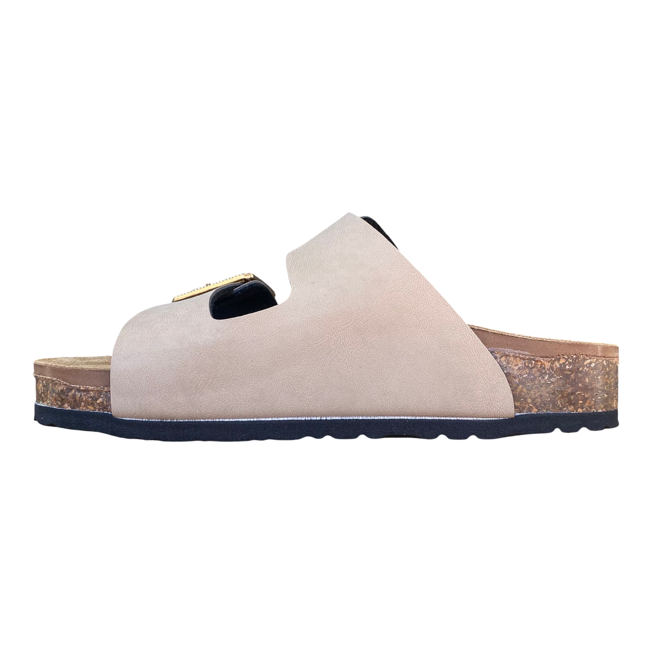 Goldstar ciabatta da donna sottopiede in pelle con 2 fibbie con strass GS31801QS sabbia
