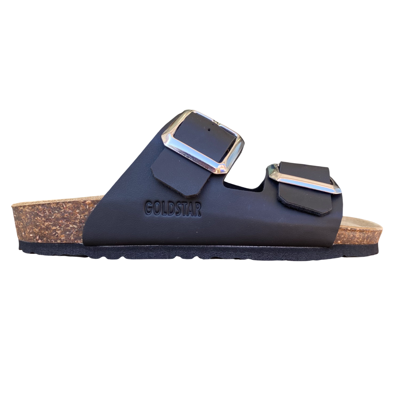 Goldstar sandalo da donna a doppia fibbia GS801QR premium nero