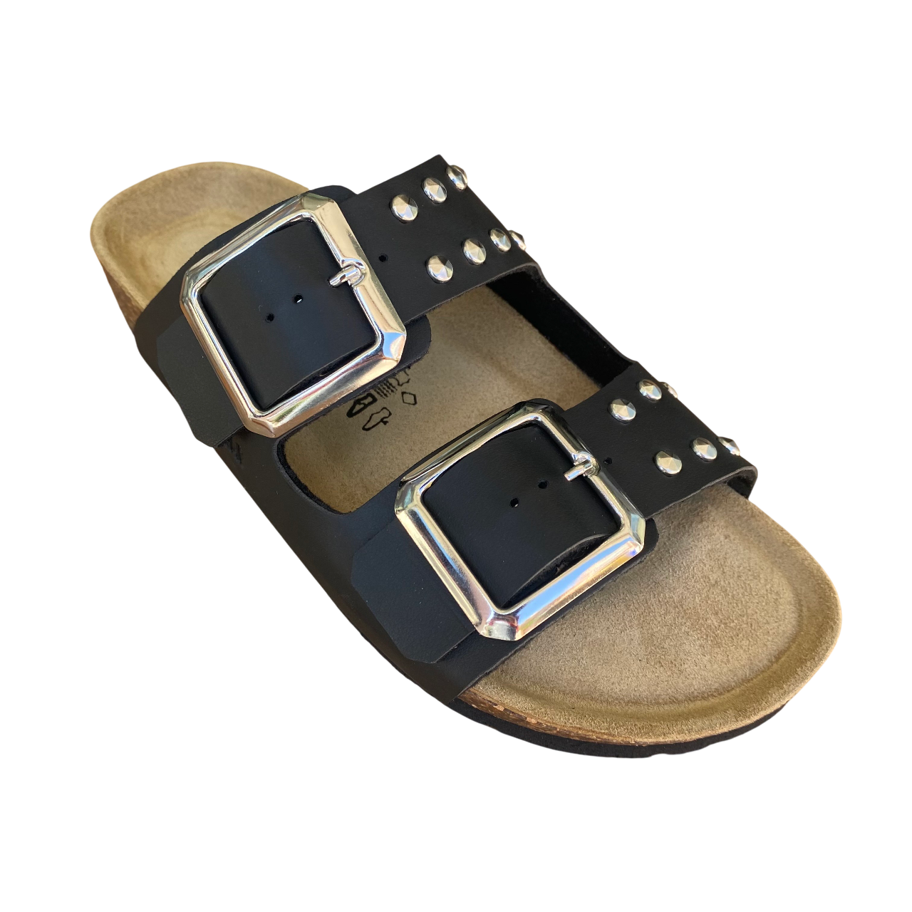 Goldstar sandalo da donna a doppia fibbia GS801QR premium nero