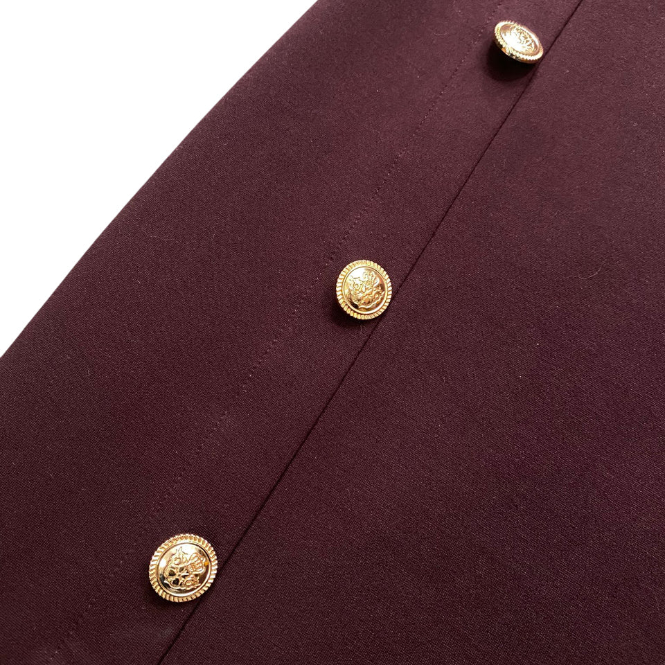 Griffai Abito Donna Punto Milano DGF5912 Bordeaux – Eleganza Made in Italy - dettaglio 