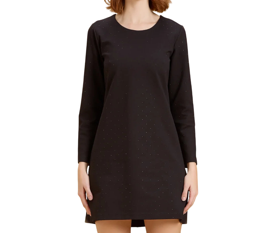 Griffai Abito Donna con Strass DGF5966 Nero – Eleganza Glam - dettaglio strass 