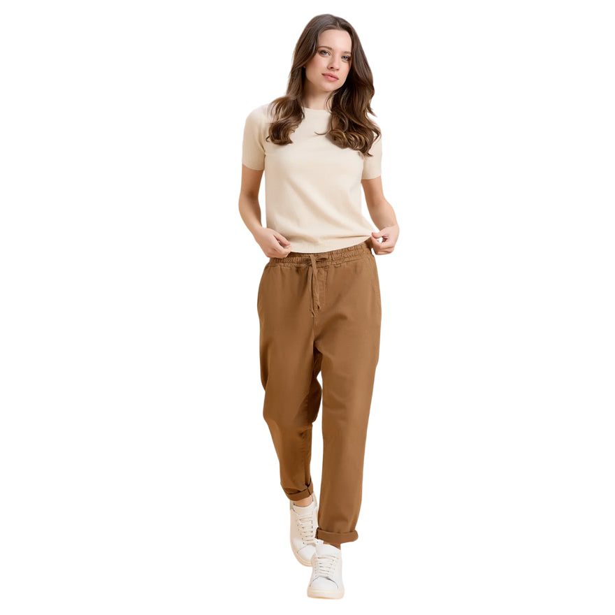 Griffai D6010: Pantalaccio in Gabardina Donna Biscotto