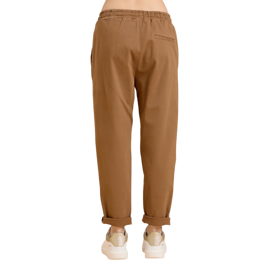 Griffai D6010: Pantalaccio in Gabardina Donna Biscotto - posteriore