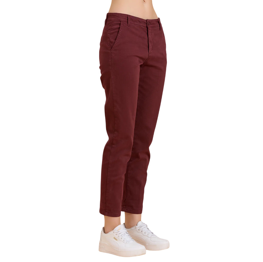 Griffai Pantalone Donna Aurora DGF6000 Bordo - laterale