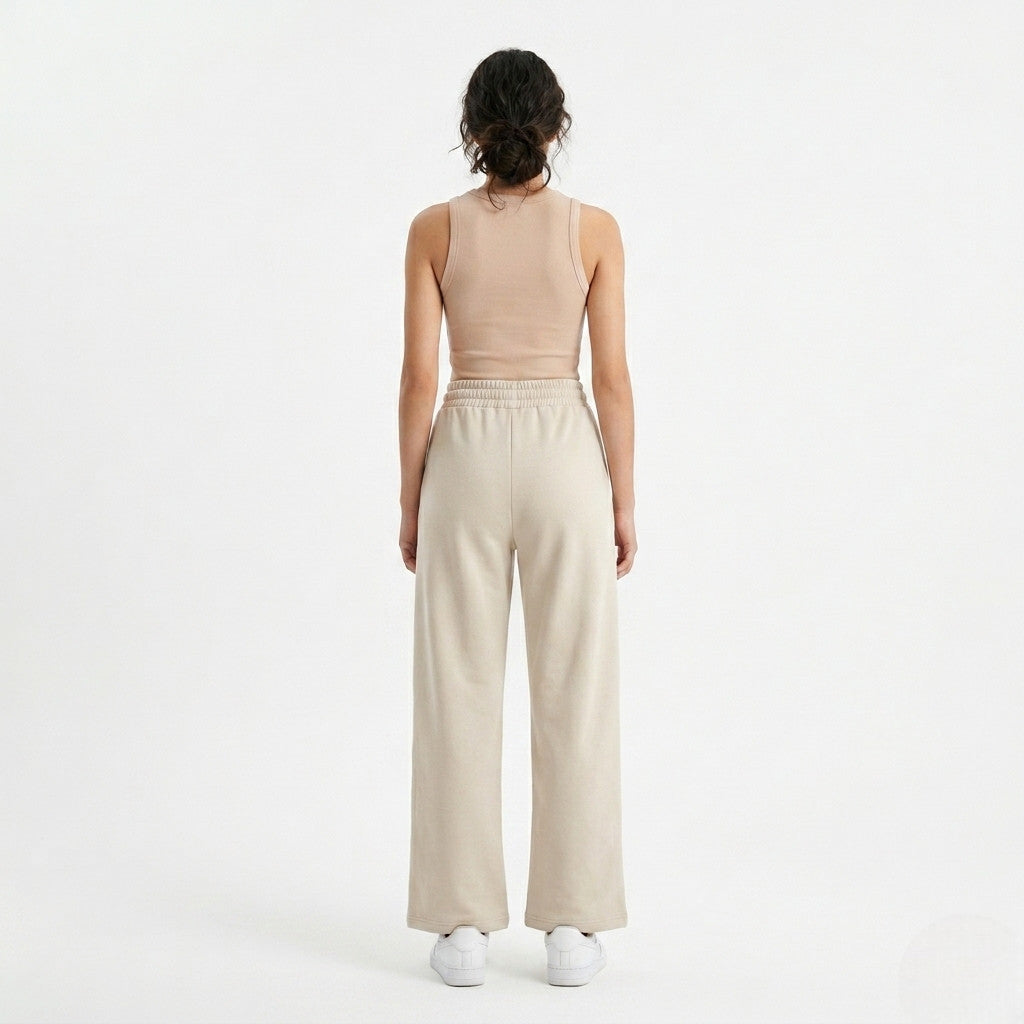 Griffai pantalone largo da donna in modal DGP7720 perla