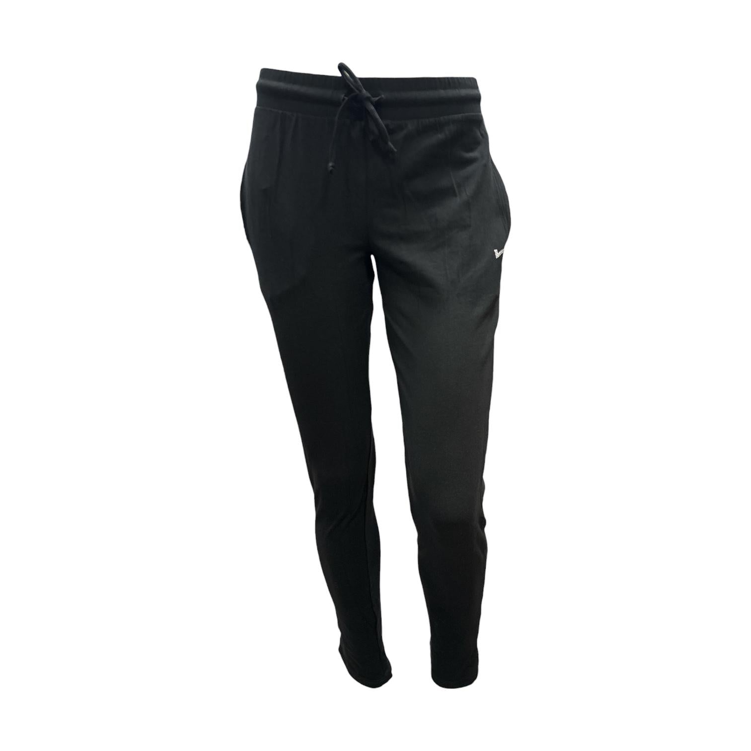 HANGAR92 pantalone senza polsini in cotone jersey Z651D NRO01 nero