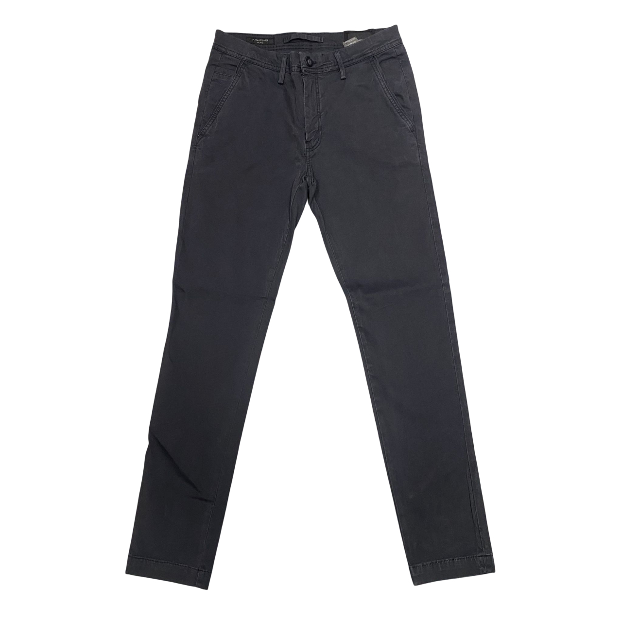 Hamaki-ho pantalone chinos da uomo slim fit con microfantasia quadri PSI1736H asfalto