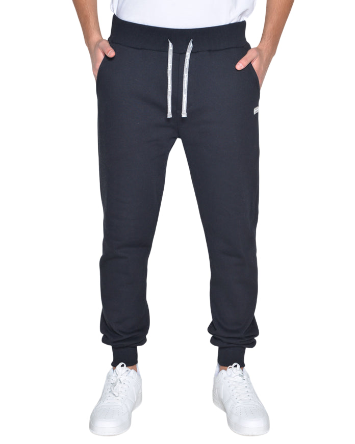 Hangar - Pantalone Uomo Z415ZRNO01 Nero in Felpa