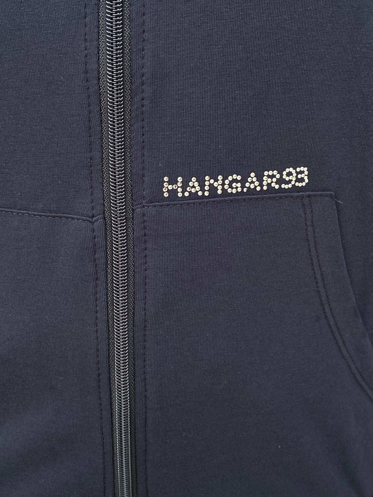Hangar felpa con cerniera intera in cotone  jersey Z656D BLU