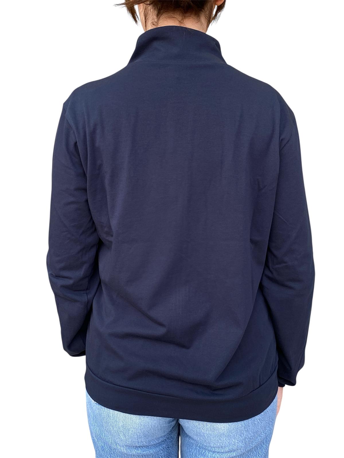 Hangar felpa con cerniera intera in cotone  jersey Z656D BLU