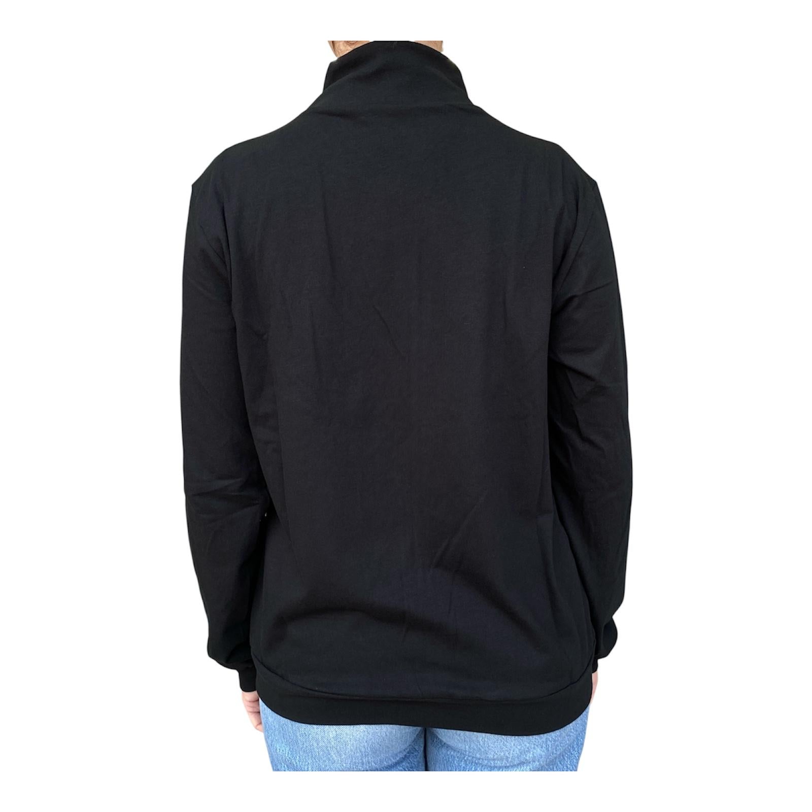 Hangar felpa con cerniera intera in cotone  jersey Z656D nero