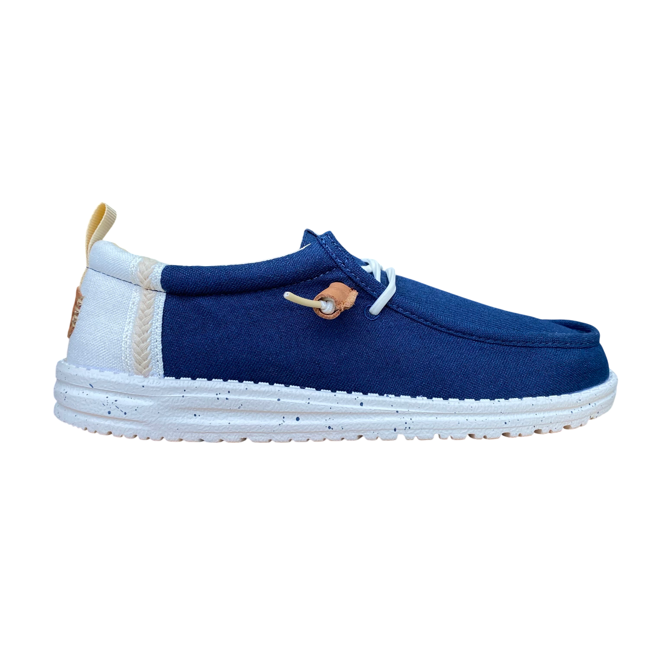 Hey Dude scarpa con tomaia in tessuto da uomo Wally summer linen 43086-4UA blu-bianco
