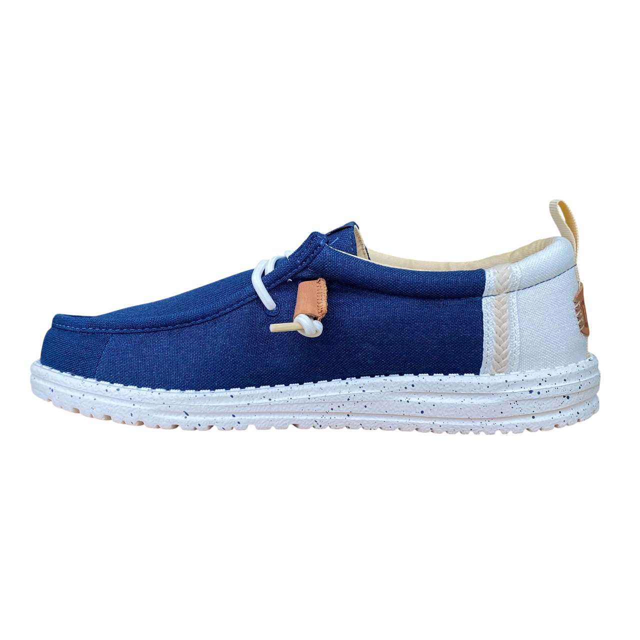Hey Dude scarpa con tomaia in tessuto da uomo Wally summer linen 43086-4UA blu-bianco