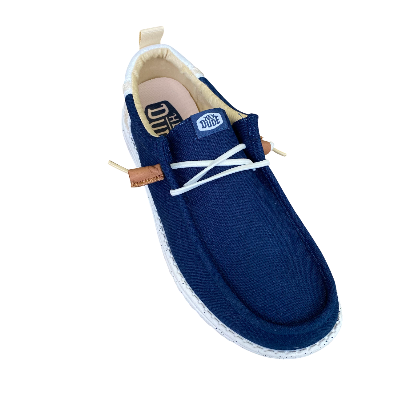 Hey Dude scarpa con tomaia in tessuto da uomo Wally summer linen 43086-4UA blu-bianco