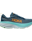 Hoka One One scarpa da corsa da uomo Bondi 8 1123202/RHD blu ombra-verde acqua