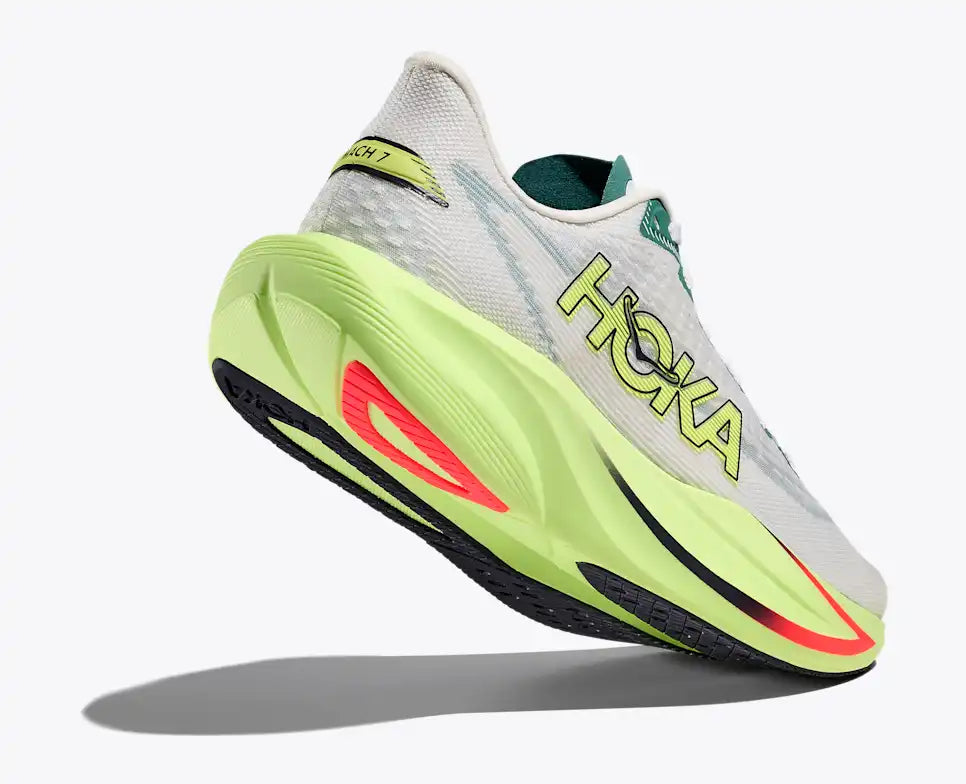 Hoka One One scarpa da corsa da donna Mach 7 1171938/FYZ frost-neon yuzu vista lato