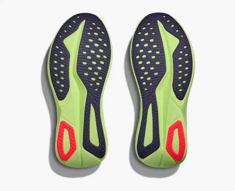 Hoka One One scarpa da corsa da donna Mach 7 1171938/FYZ frost-neon yuzu vista suola