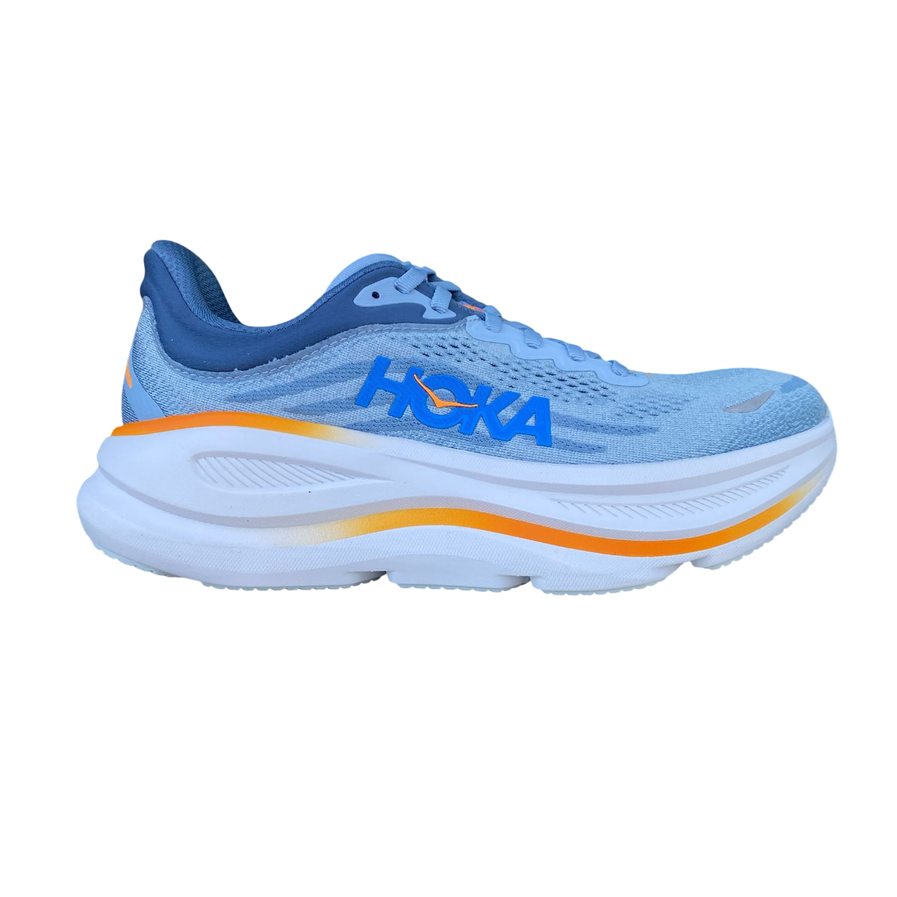 Hoka One One scarpa da corsa da uomo Bondi 9 1162011-DNP celeste grigio-arancio