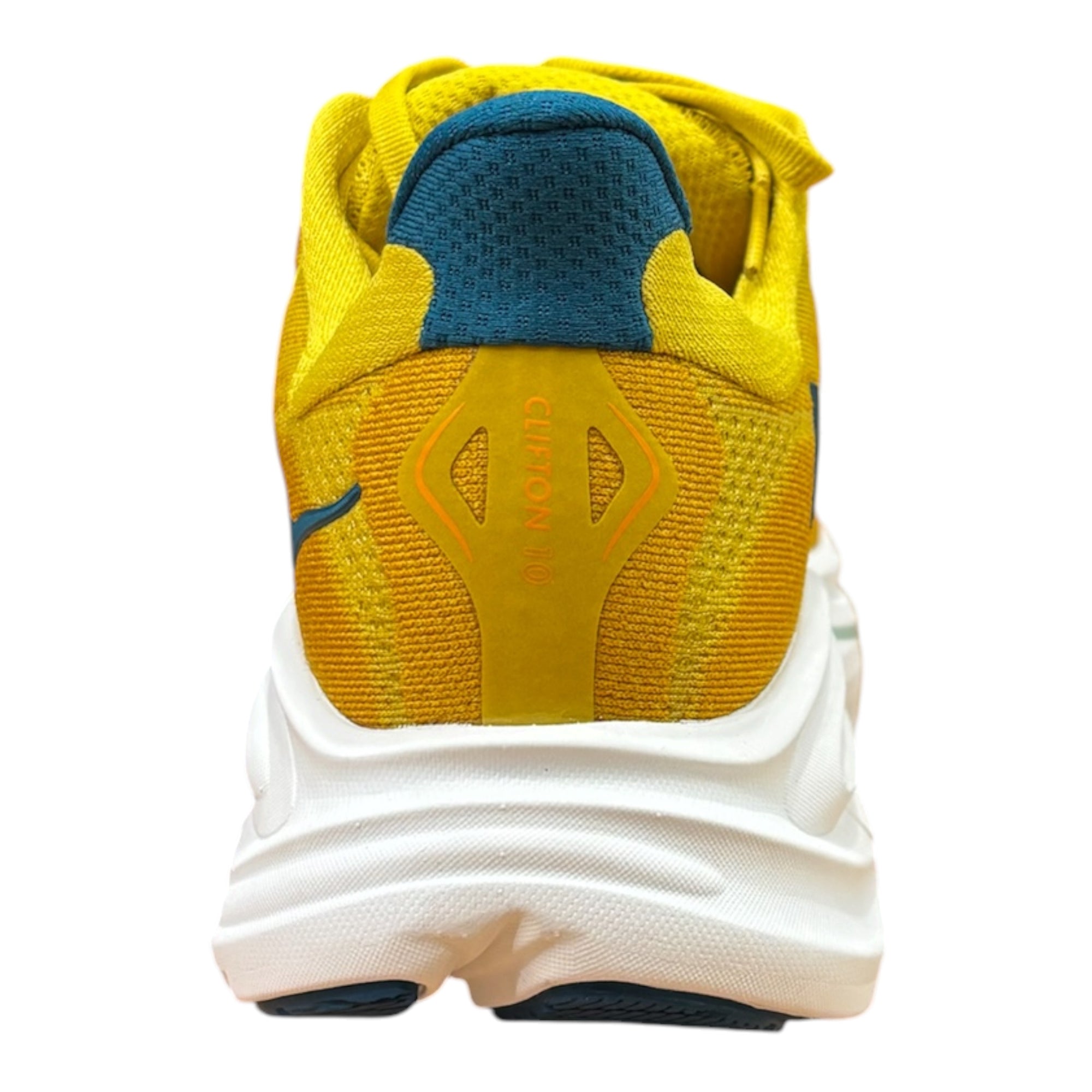 Hoka One One scarpa da corsa da uomo Clifton 10 1162030/YDT gialla vista tallone