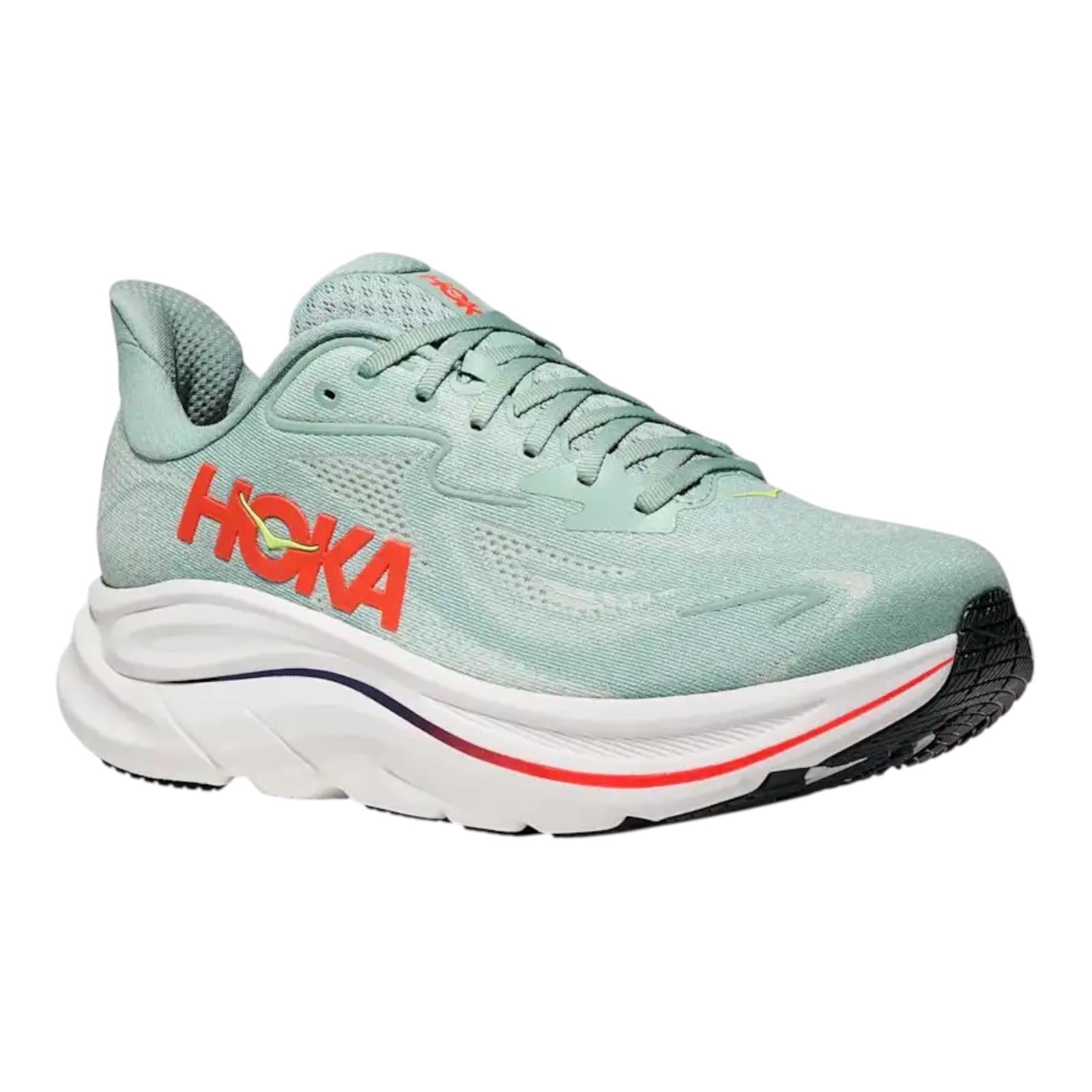 Hoka one One scarpa da corsa da uomo Clifton 10 1162030-SGNN sage-neon flame