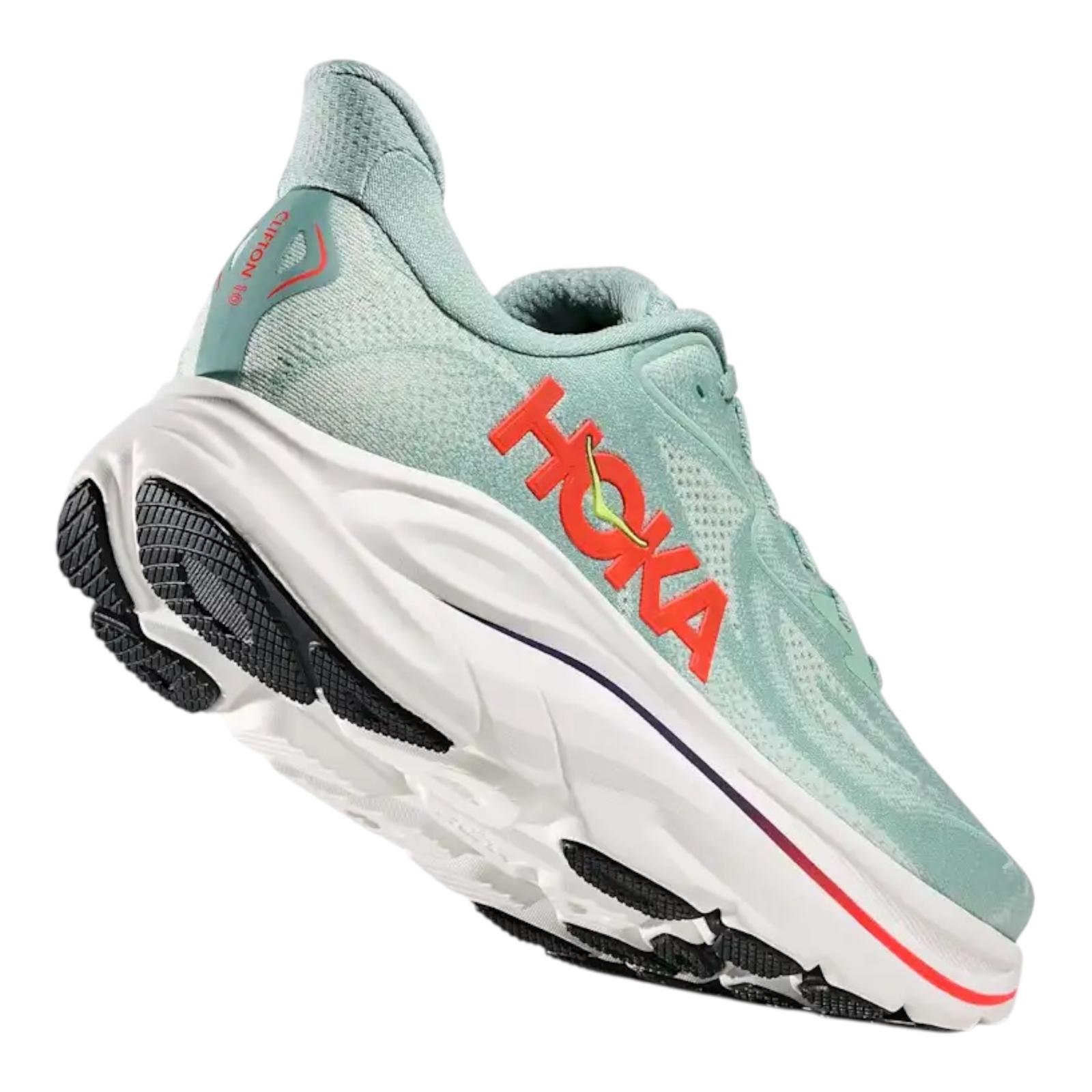 Hoka one One scarpa da corsa da uomo Clifton 10 1162030-SGNN sage-neon flame