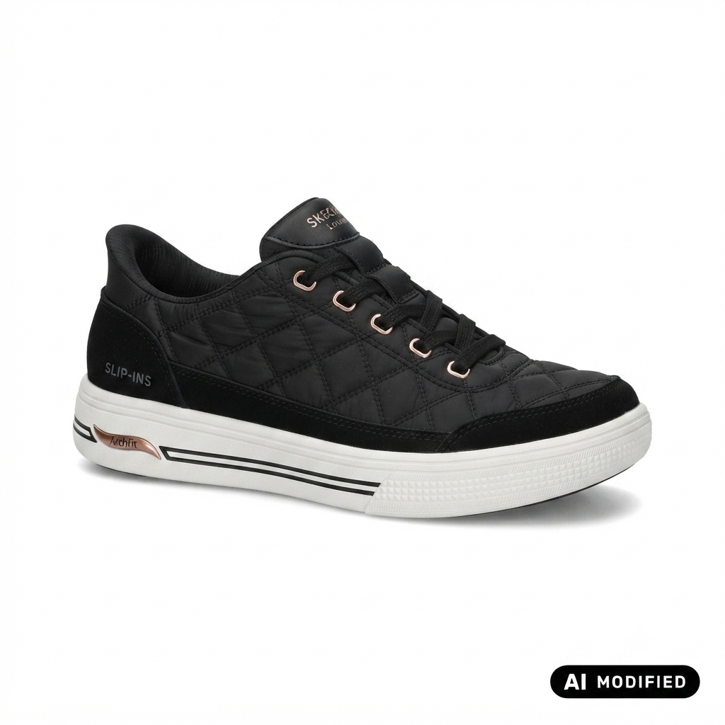 Skechers sneakers da donna Slip-ins Arch Fit Arcade Cozy Fit Cuddle Steps 177209/BLK nera