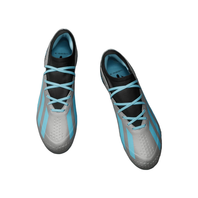 Adidas scarpa da calcio da uomo X Crazyfast Messi.3 FG IE4078 argento-blu-nero