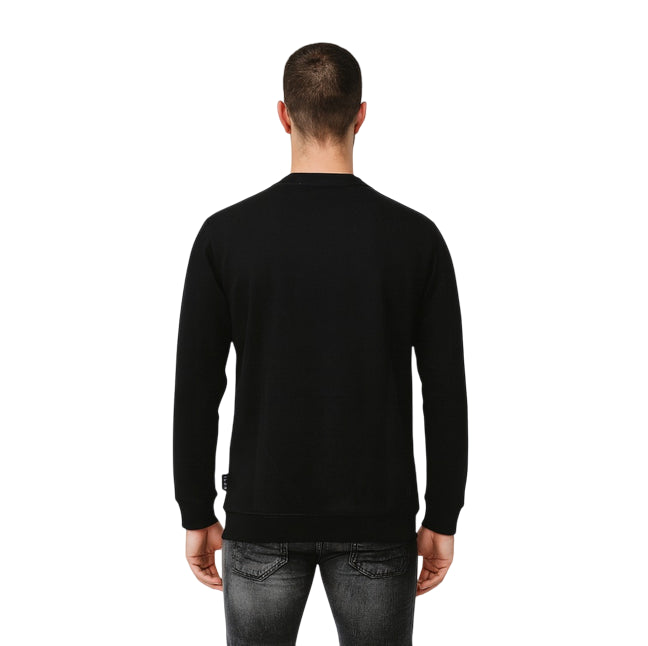 Icon Felpa Uomo Girocollo Nero ICUF2W6F001 – Casual, Confortevole e di Alta Qualità - retro
