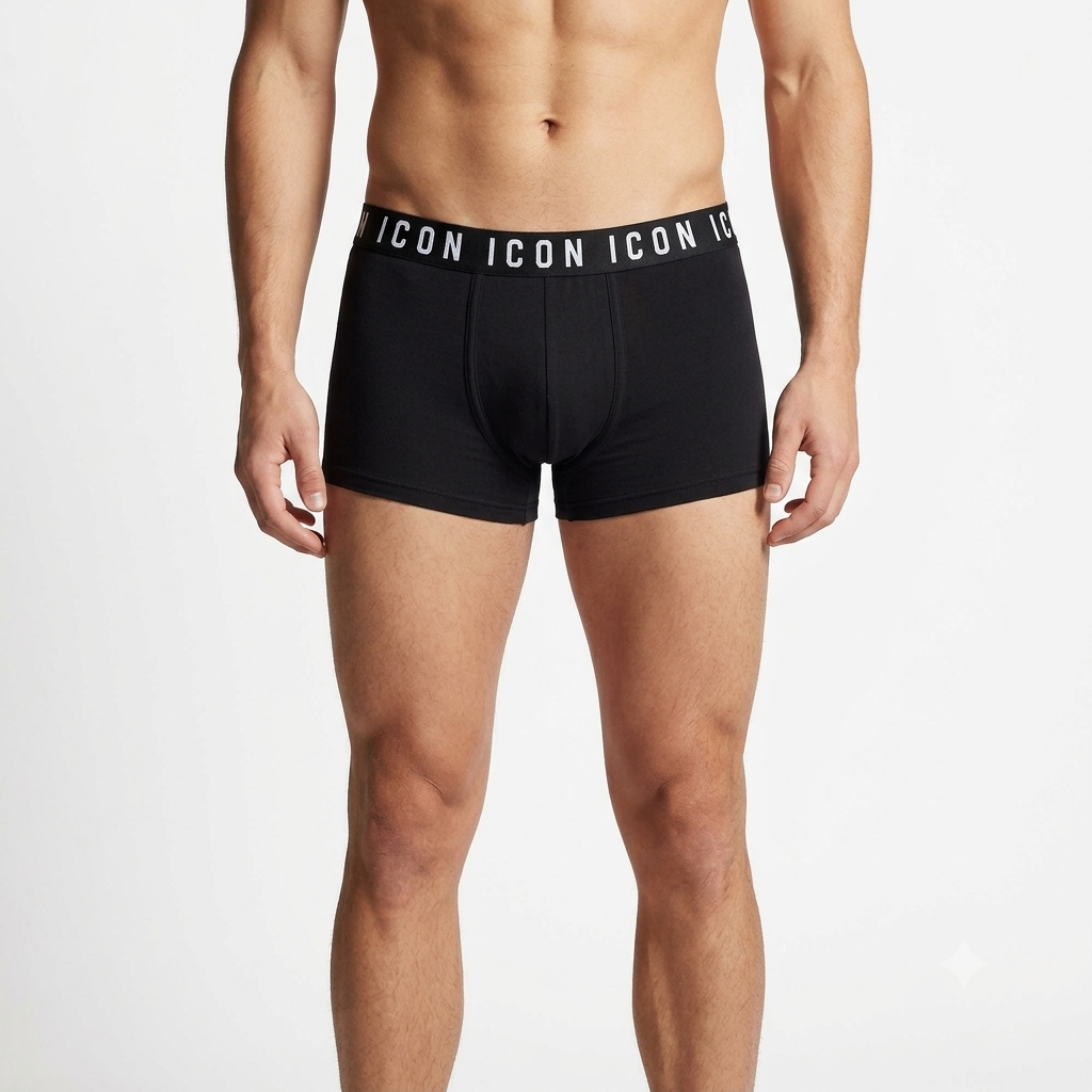 Icon Intimo uomo Boxer in cotone elasticizzato IMU09 nero confezione da 3