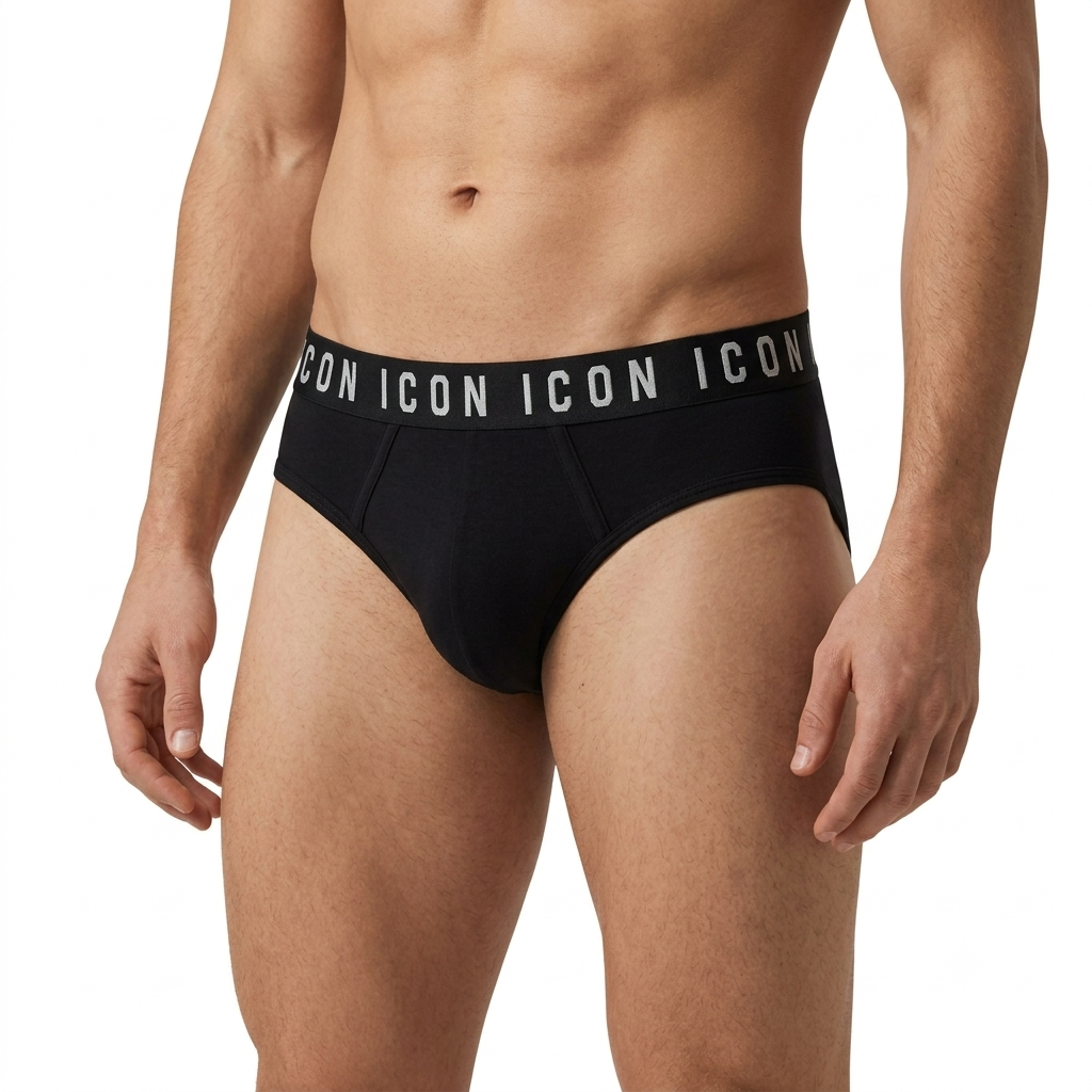Icon Intimo uomo Slip in cotone elasticizzato IMU08 nero confezione da 3