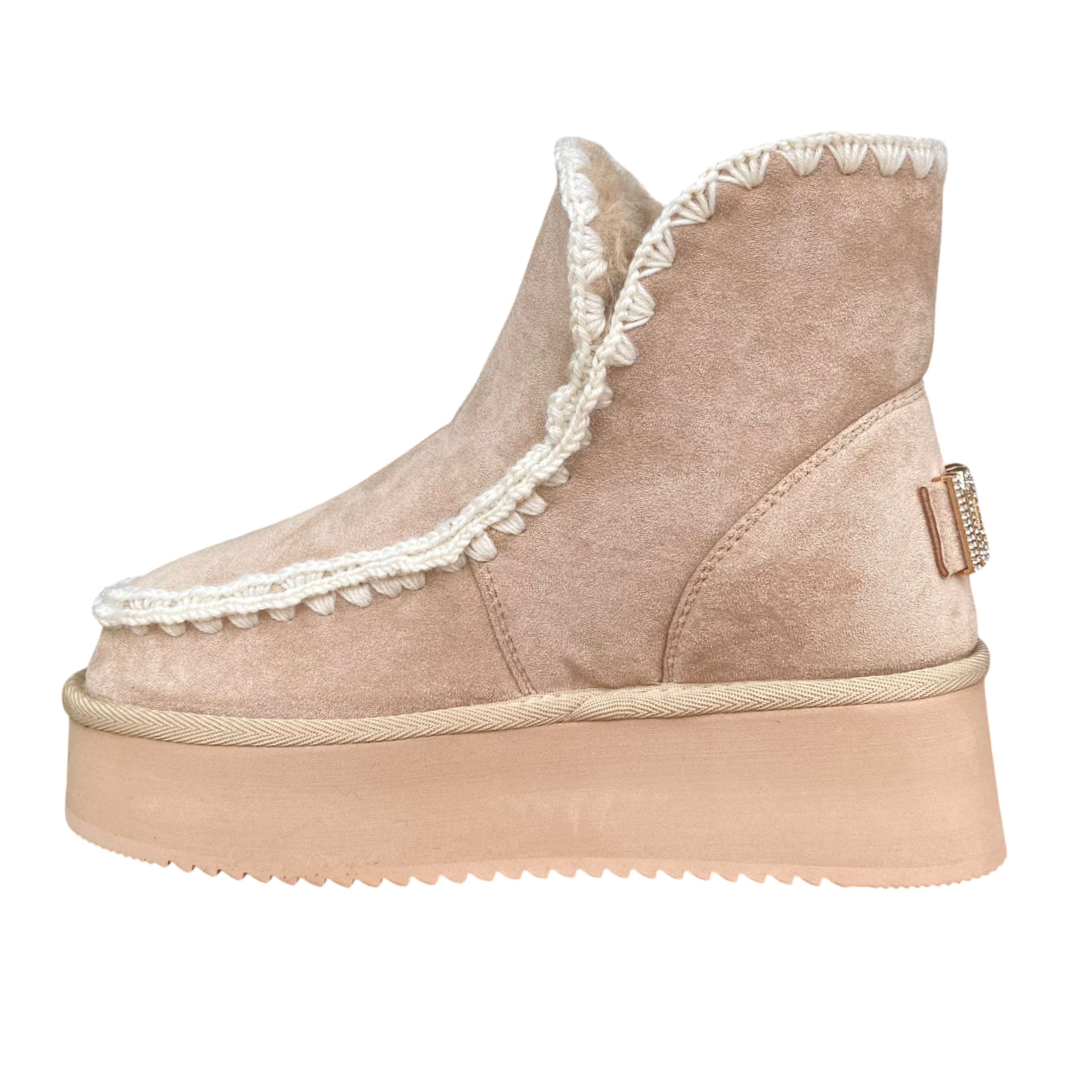 Icon Tronchetto Zeppa Donna ICON IC05265SDbei Beige – Stile e Comfort - laterale