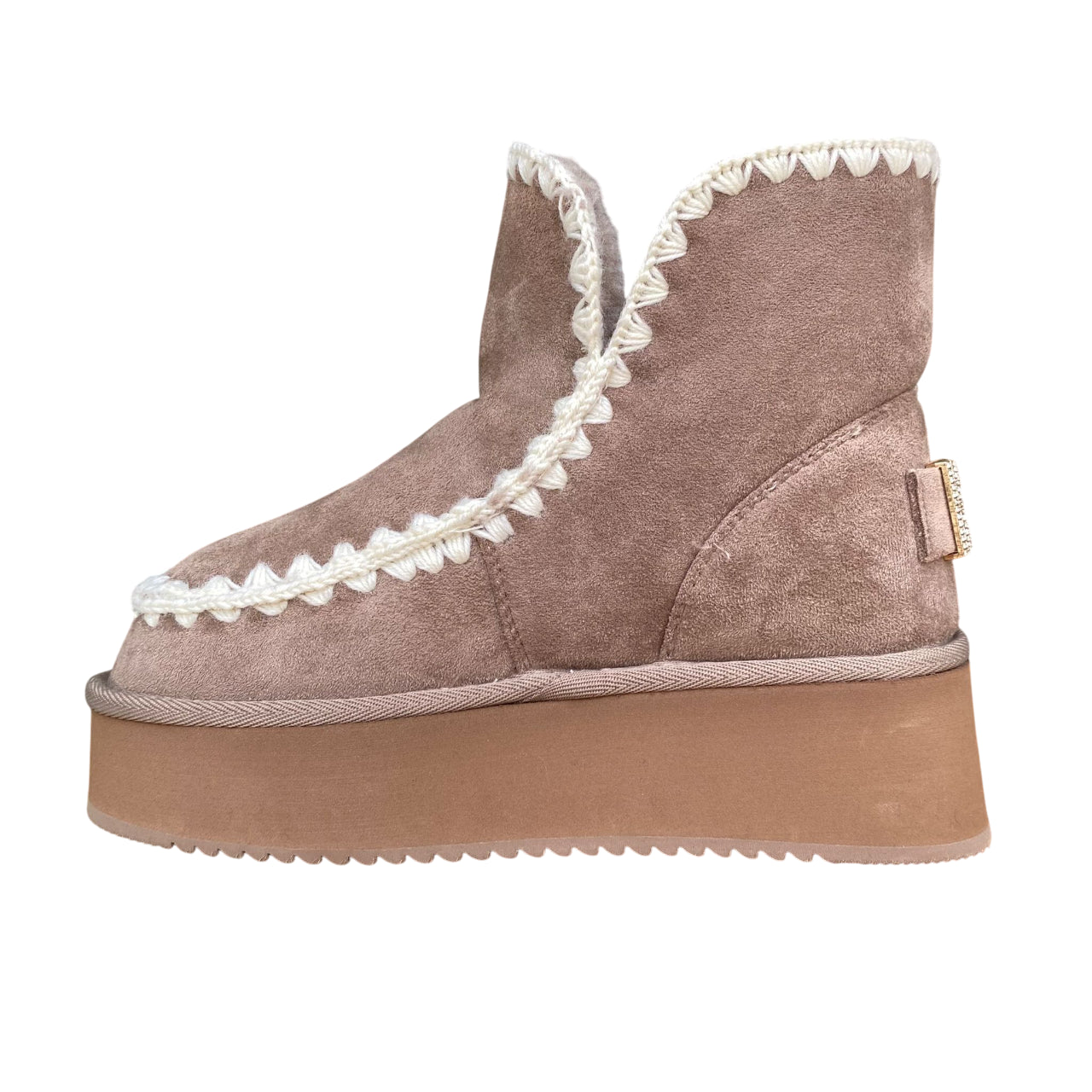 Icon Tronchetto Zeppa Donna ICON IC05265SDtor Tortora – Stile e Comfort - laterale