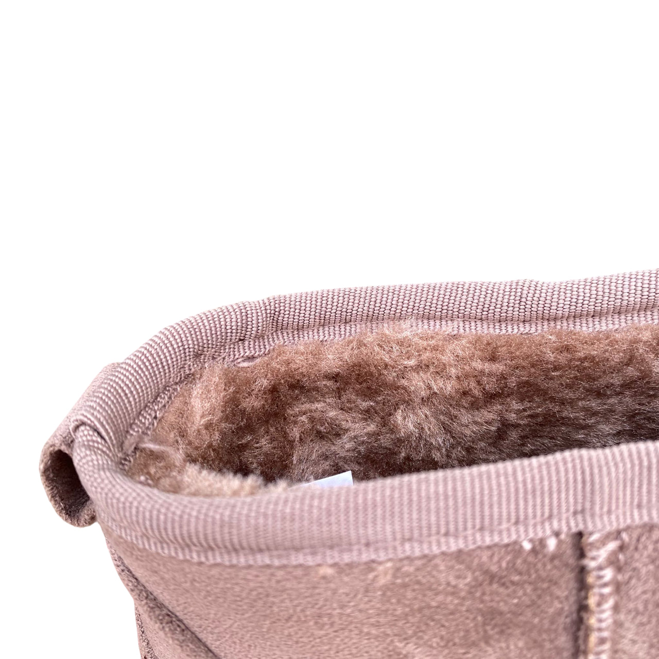 Icon Tronchetto donna IC04416SD tortora, nabuk, pelliccia interna e logo brillantino. - interno