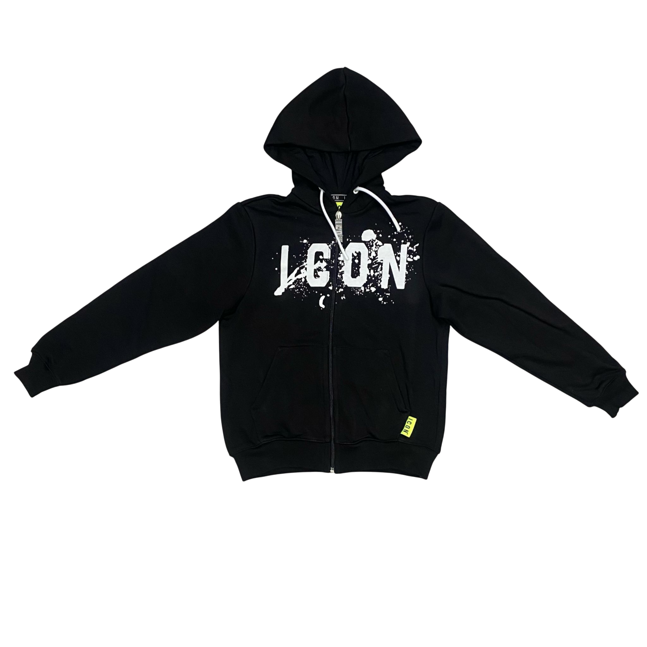 Icon felpa junior con cappuccio e cerniera intera IBSW00593 nero