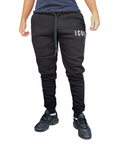 Icon pantalone sportivo con tasche a polsino al fondo caviglia IU9018P nero