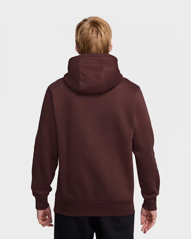 Nike felpa da uomo con cappuccio Club Pullover Fleece FN3859-652 marrone