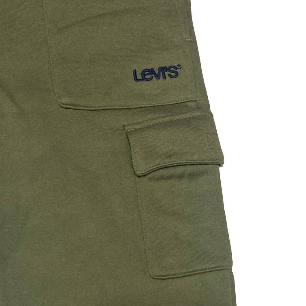 Levi&#39;s Kids pantalone sportivo da ragazzo con i tasconi 9EJ211-E6U oliva