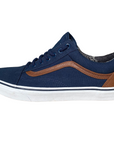 Vans scarpa sneakers da uomo Old Skool VN0A38G1MVE blu-cuoio