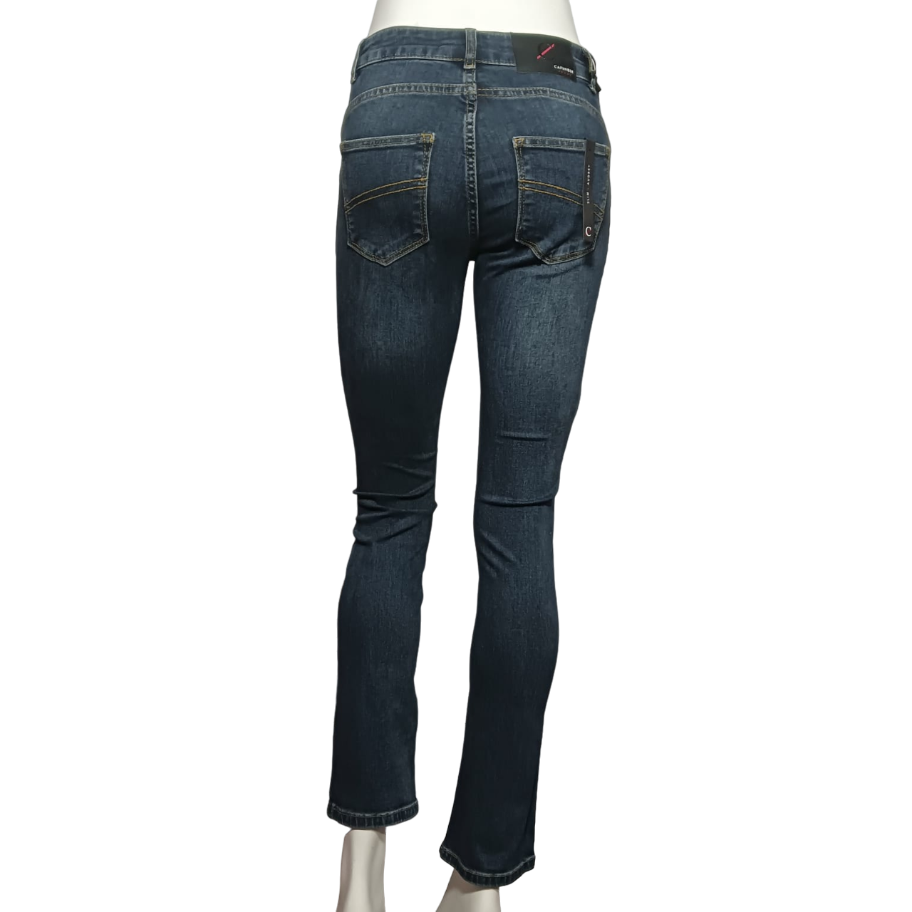 CafèNoir pantalone jeans da donna svasato e corto c7 JJ1019 B009 indaco