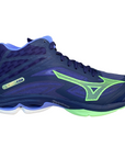 Mizuno scarpa da pallavolo alta da uomo Wave Lightning Z7 blu-verde