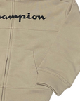 Champion tuta sportiva per la scuola da ragazza con felpa a cerniera intera 404837 ES057 beige-nero