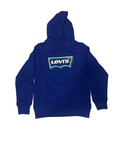 Levi's Kids Felpa da ragazzo con cappuccio grande logo sul petto 9EJ321-U85 azzurro