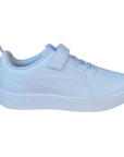 Puma scarpa sneakers da ragazzi con elastico e strappo Rickie AC+PS 385836-01 bianco-grigio ghiaccio