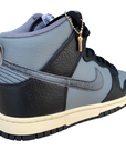 Nike scarpa sneakers alta da uomo Dunk Hi Retro Premium DV7216-001 grigio nero